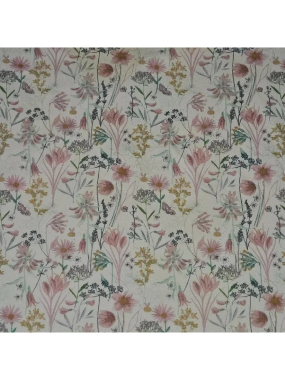 Pink Yellow Green White Floral Butterfly Bee Baby Blanket Fleece Sherpa 30x35